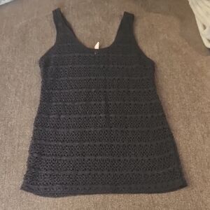 Victoria's Secret Black Crochet Cover Up